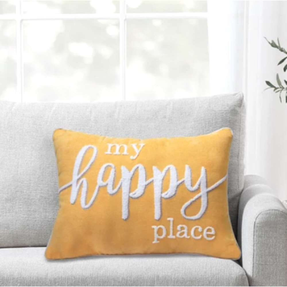 My happy place pillow